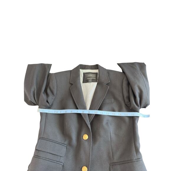 J.Crew Schoolboy Blazer Black Wool Blend Preppy Office Dark Academia Size 2 - Picture 12 of 14